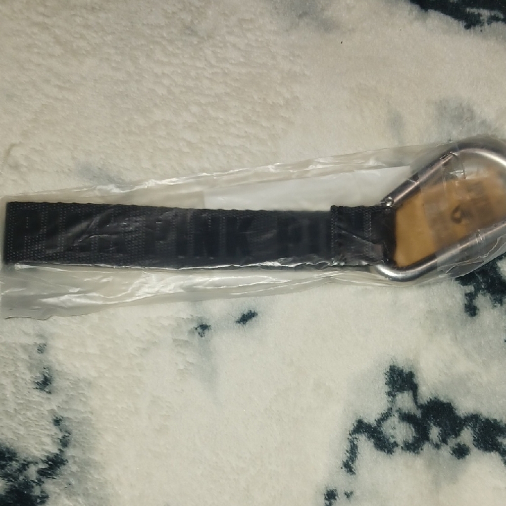 Black PINK Keychain with Silver Clip